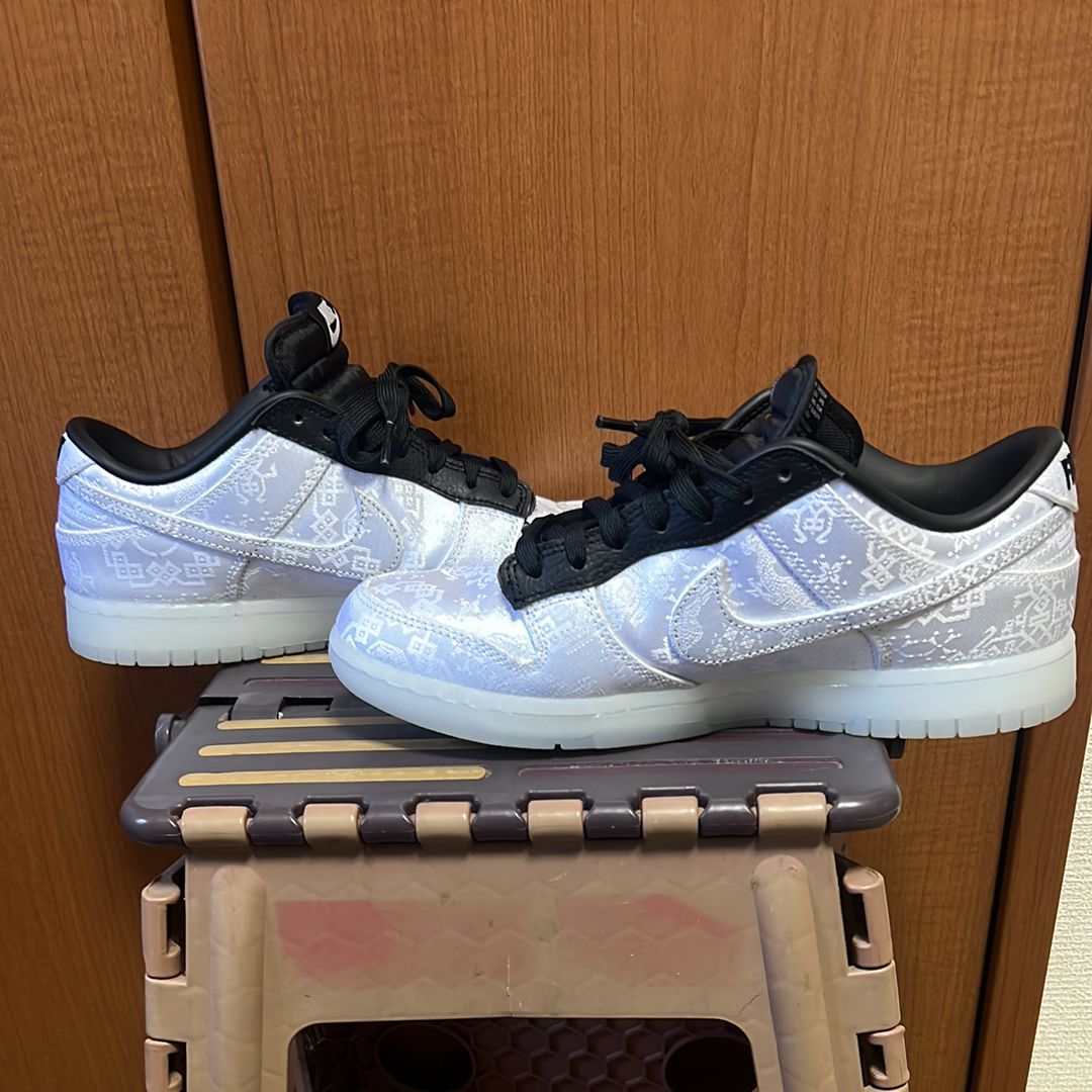 CLOT × Fragment × Nike Dunk Low "Black and White"