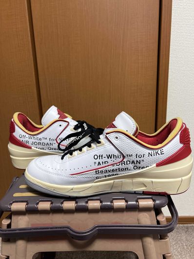 Off-White × Nike Air Jordan 2 Low "White and Varsity Red"
