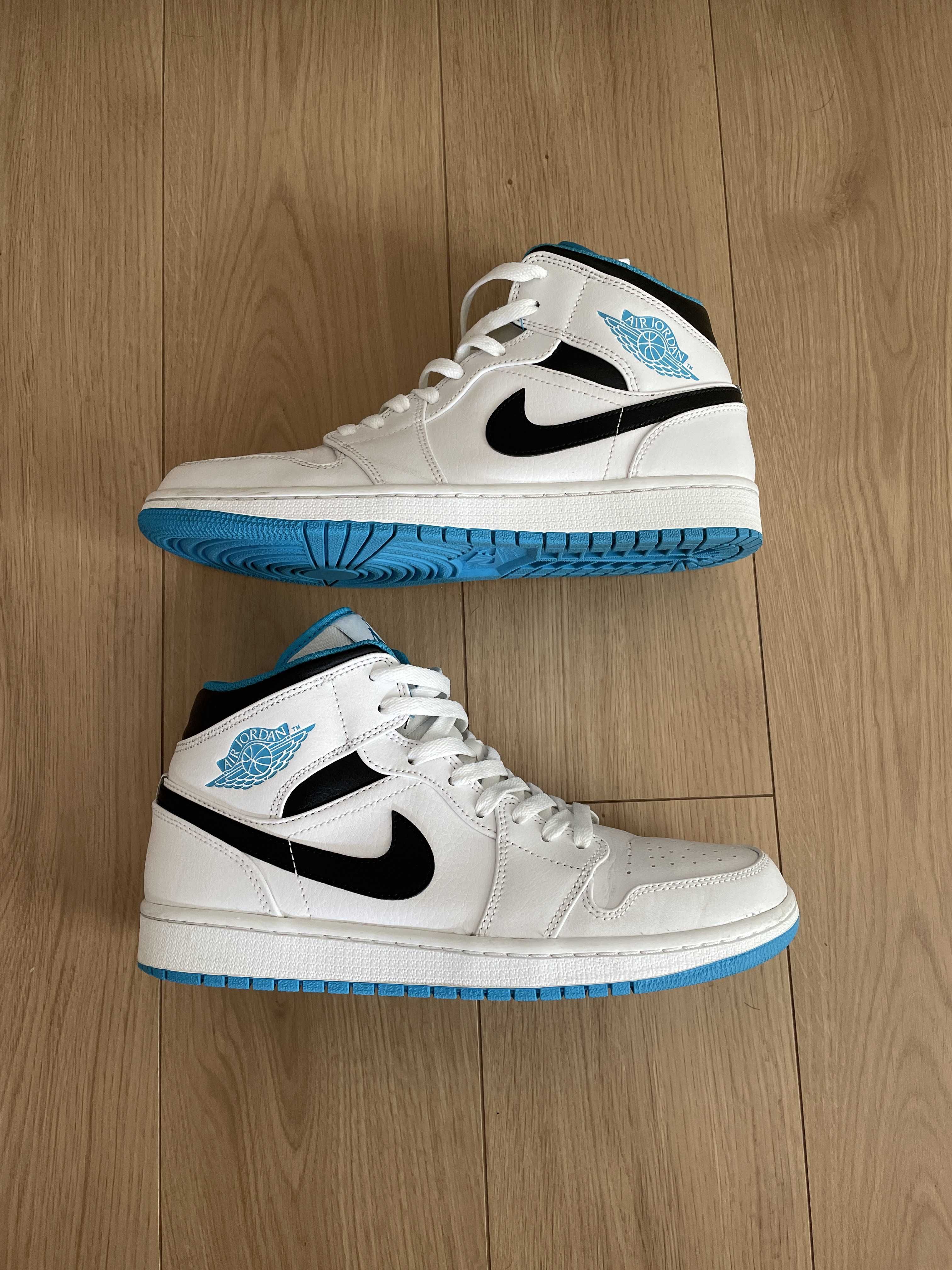 Nike Air Jordan 1 Mid "White/Laser blue"