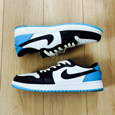 Nike Air Jordan 1 Low OG "Black and Dark Powder Blue/UNC"