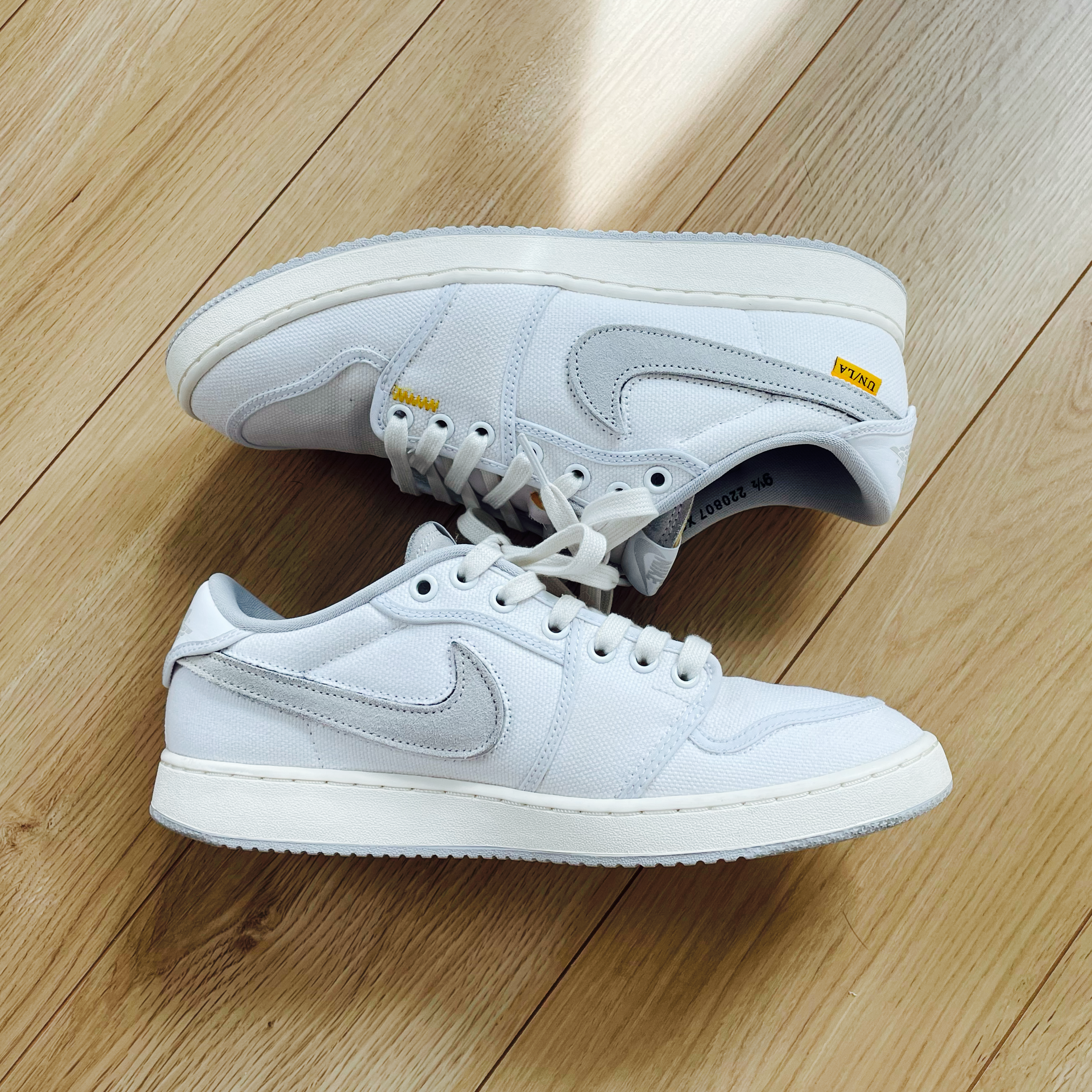 UNION × Nike Air Jordan 1 Low KO "White Canvas"