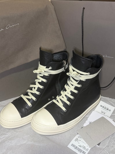 Rick Owens FW25 Concordians Sneakers "Black/Milk/Milk"