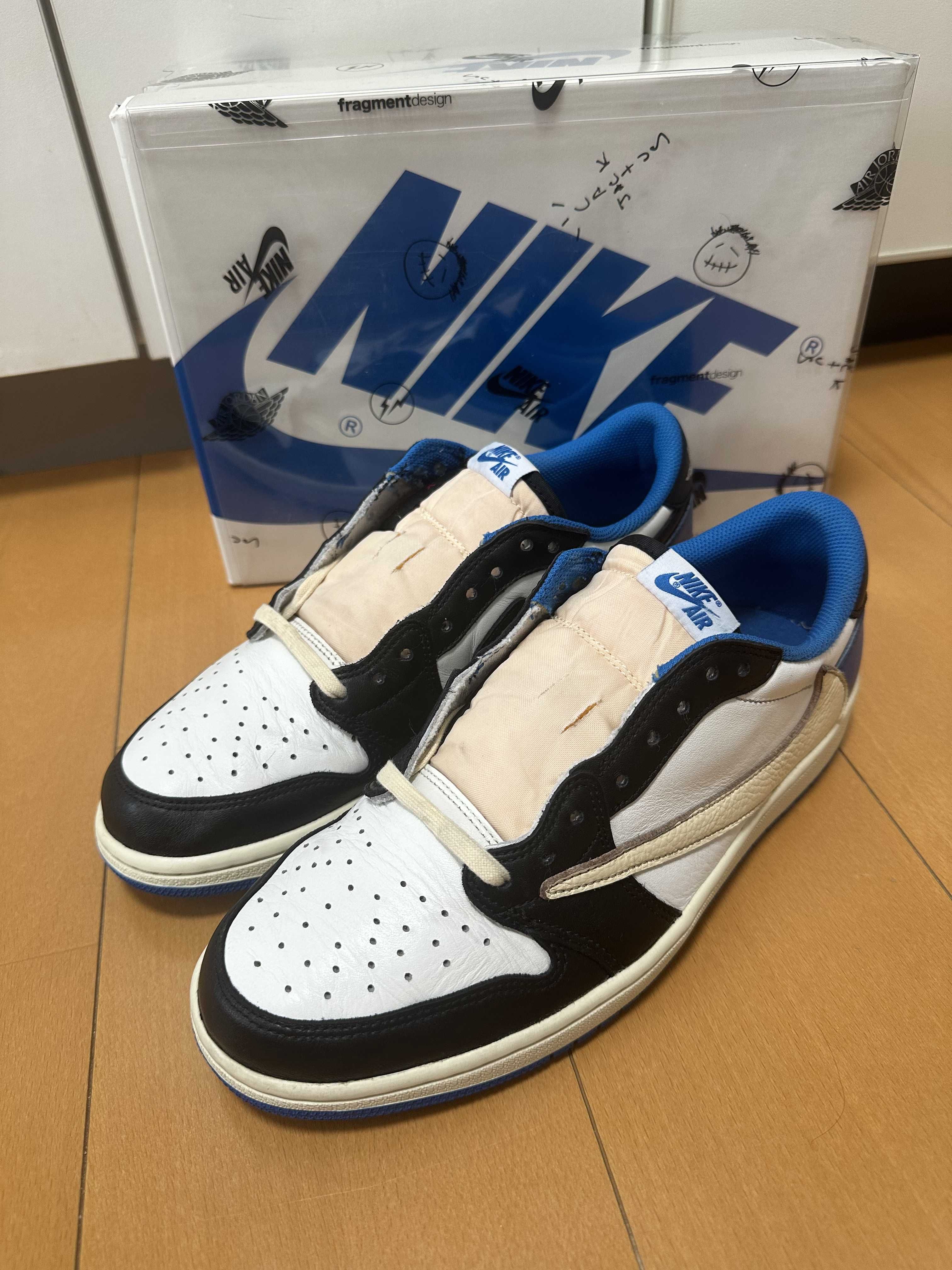 Travis Scott × fragment design × Nike Air Jordan 1 Low OG SP "Military Blue"