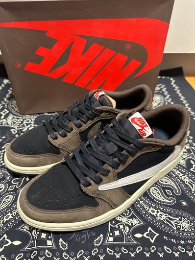 Travis Scott × Nike Air Jordan 1 Low OG SP-T "Black/Dark Mocha"