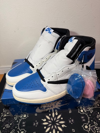 Travis Scott × fragment design × Nike Air Jordan 1 Retro High OG SP "Military Blue"