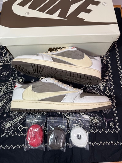 Travis Scott × Nike Air Jordan 1 Low OG SP "Reverse Mocha/Sail and Ridgerock"