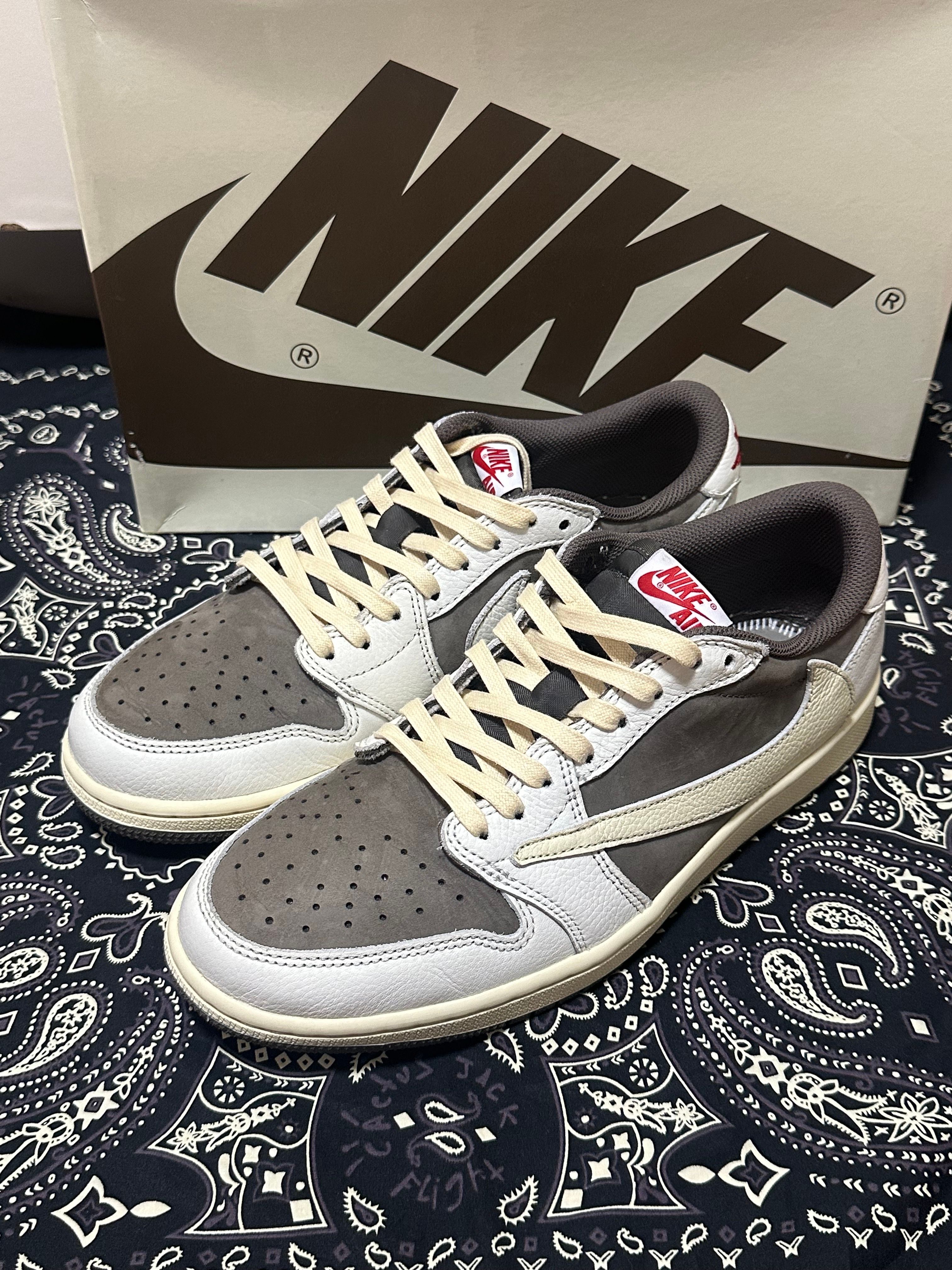 Travis Scott × Nike Air Jordan 1 Low OG SP "Reverse Mocha/Sail and Ridgerock"