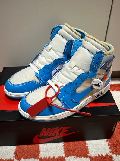 Off-White × Nike Air Jordan 1 High UNC "White/Dark Powder Blue"
