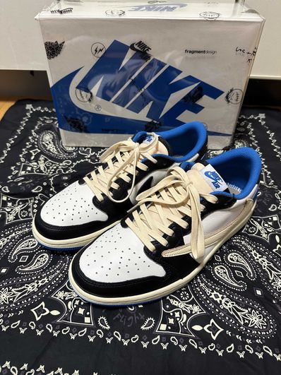 Travis Scott × fragment design × Nike Air Jordan 1 Low OG SP "Military Blue"