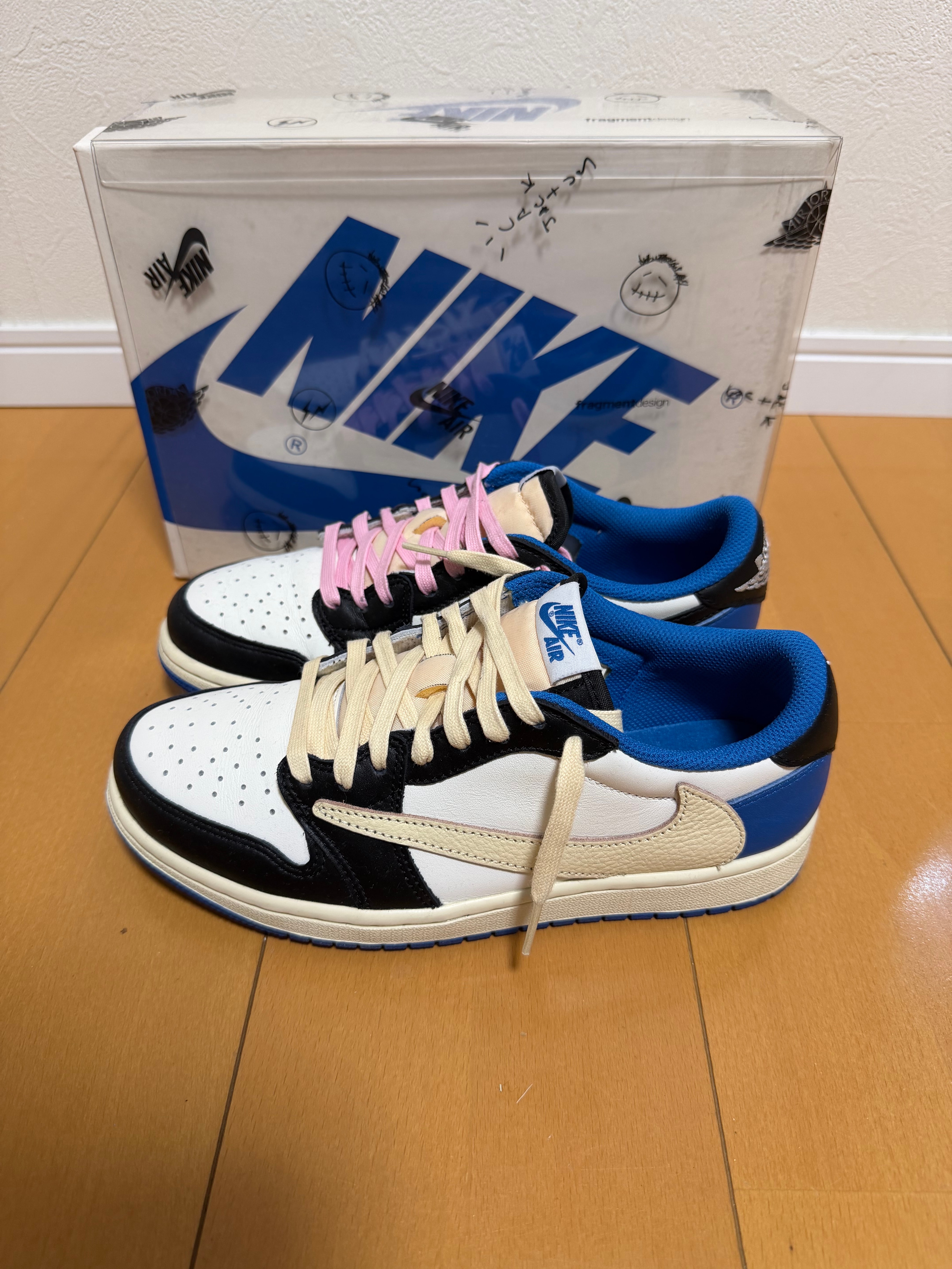 Travis Scott × fragment design × Nike Air Jordan 1 Low OG SP "Military Blue"