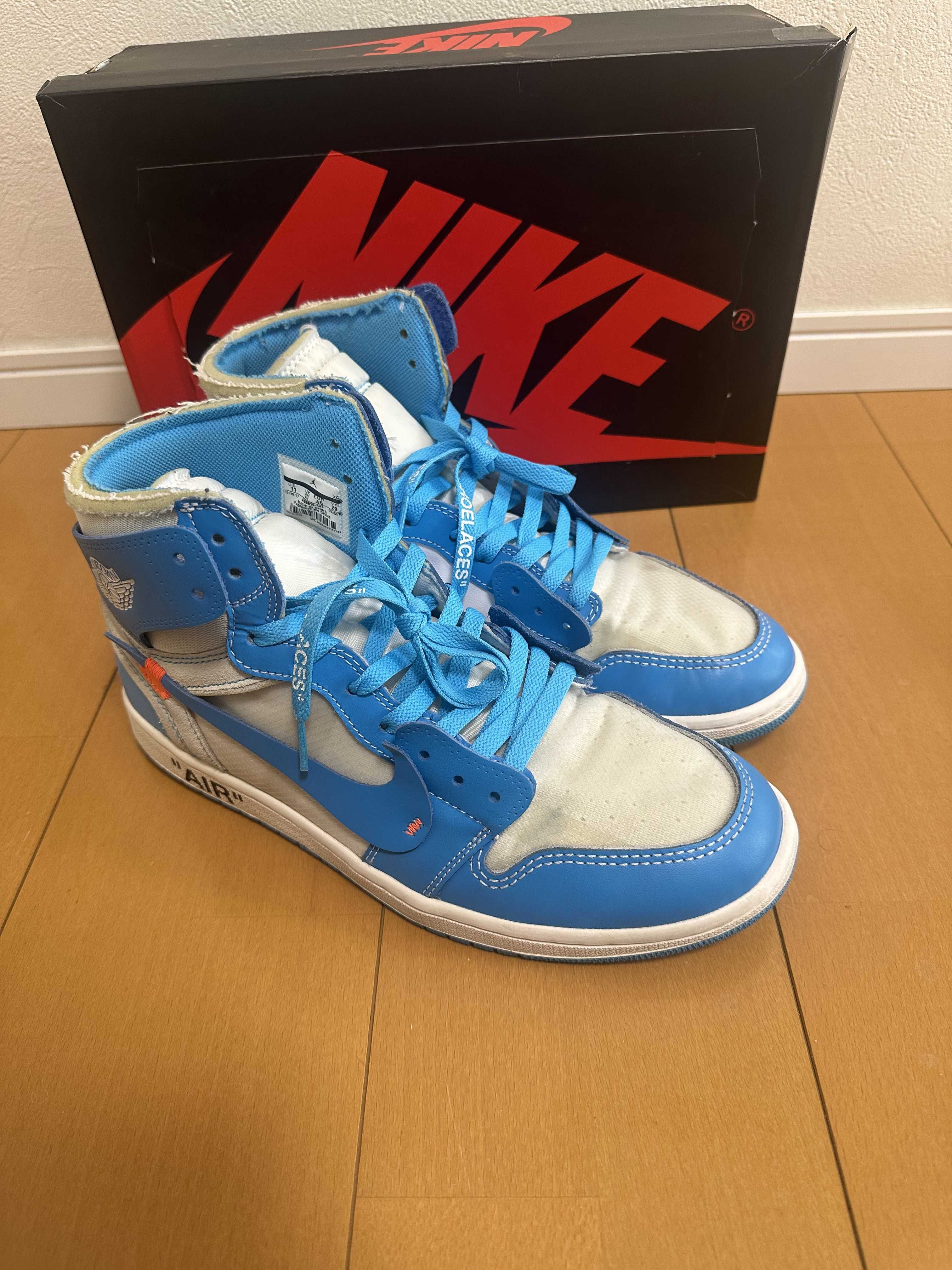 Off-White × Nike Air Jordan 1 High UNC "White/Dark Powder Blue"