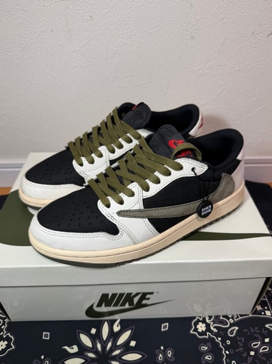 Travis Scott × Nike Women's Air Jordan 1 Low OG "Medium Olive"
