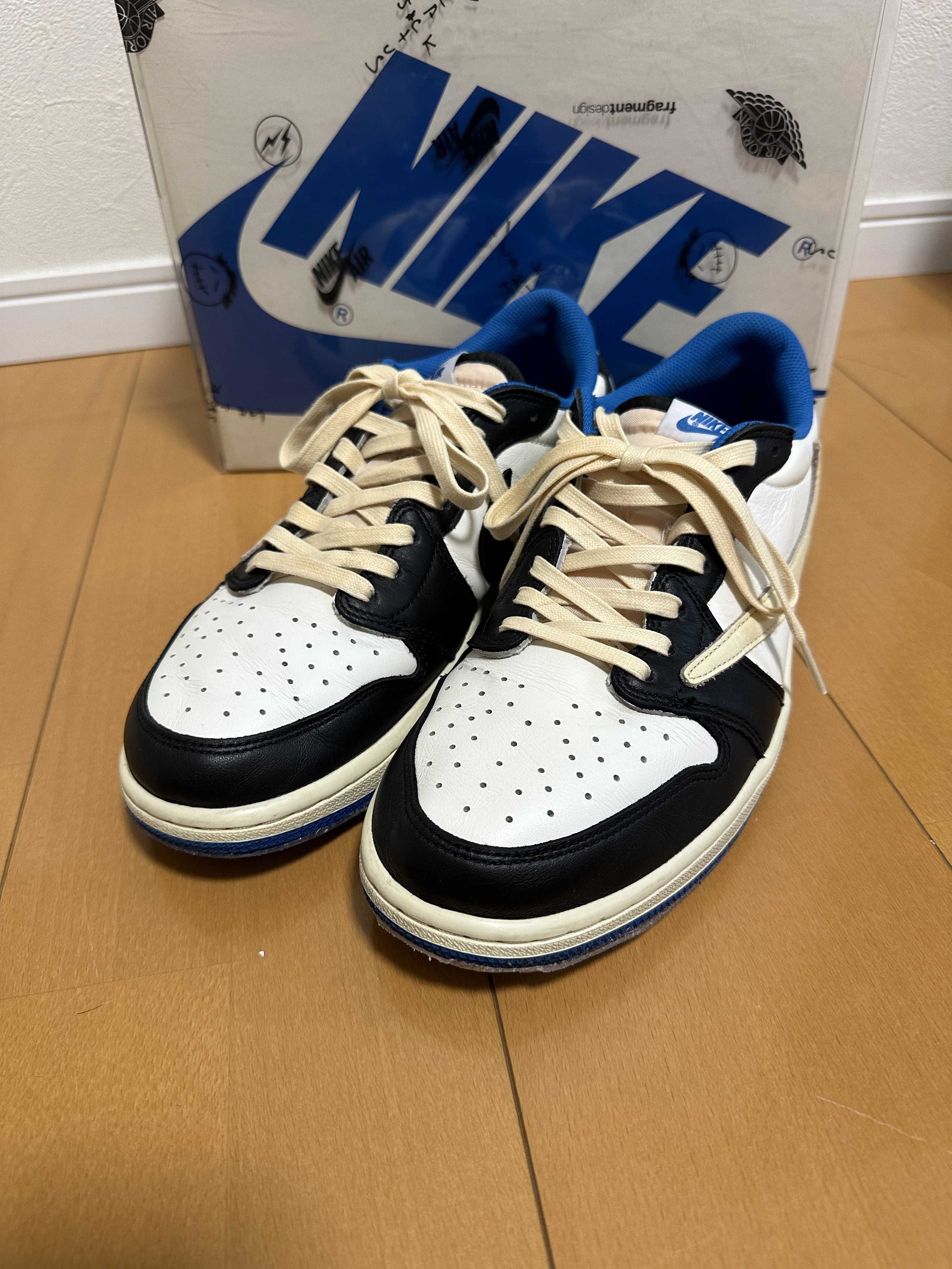 Travis Scott × fragment design × Nike Air Jordan 1 Low OG SP "Military Blue"