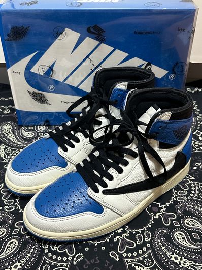 Travis Scott × fragment design × Nike Air Jordan 1 Retro High OG SP "Military Blue"