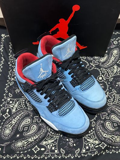 Travis Scott × Nike Air Jordan 4 Retro Cactus Jack "University Blue"