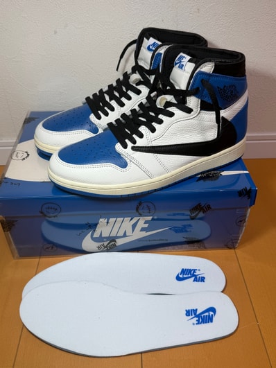 Travis Scott × fragment design × Nike Air Jordan 1 Retro High OG SP "Military Blue"