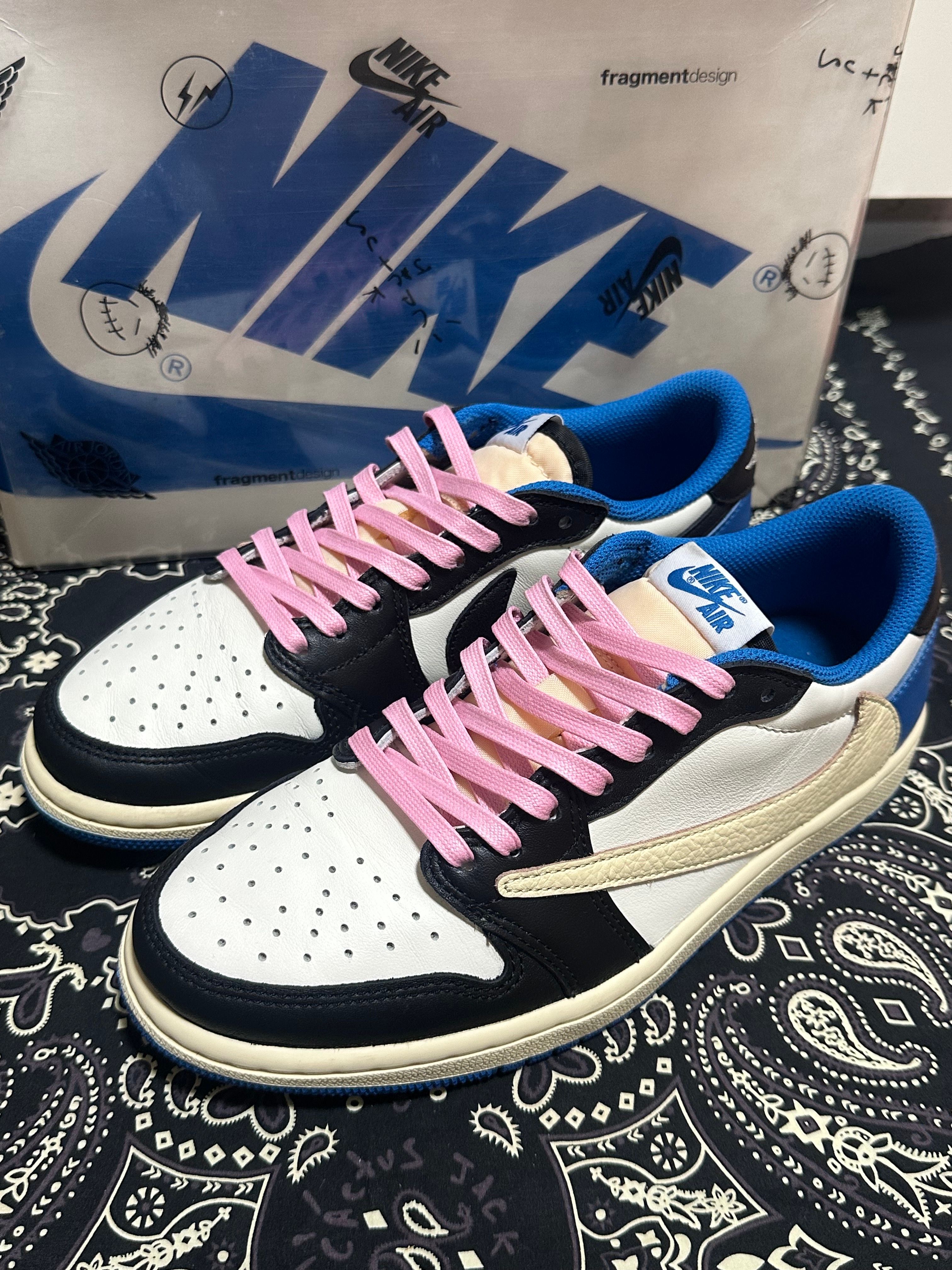Travis Scott × fragment design × Nike Air Jordan 1 Low OG SP "Military Blue"