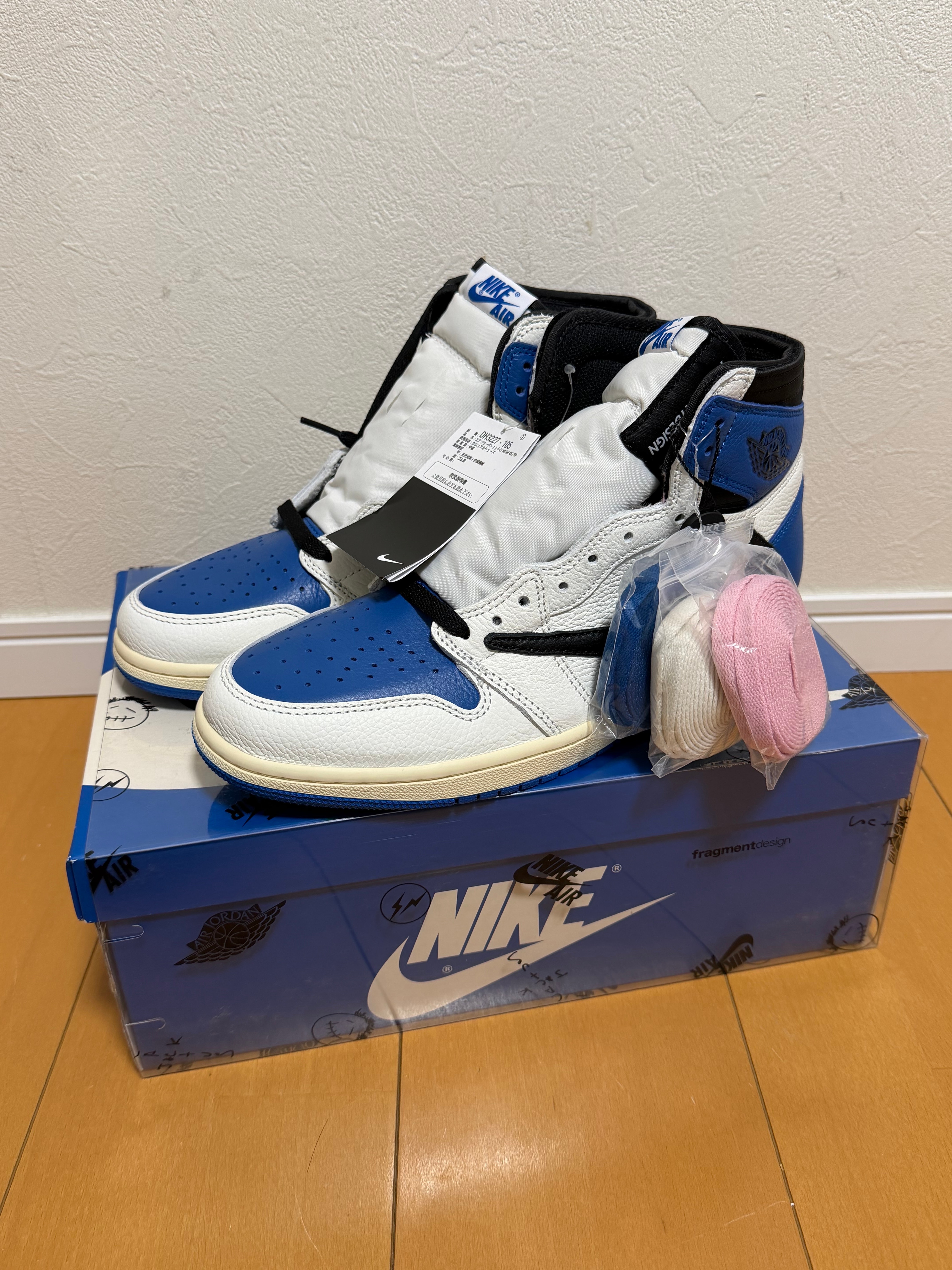 Travis Scott × fragment design × Nike Air Jordan 1 Retro High OG SP "Military Blue"