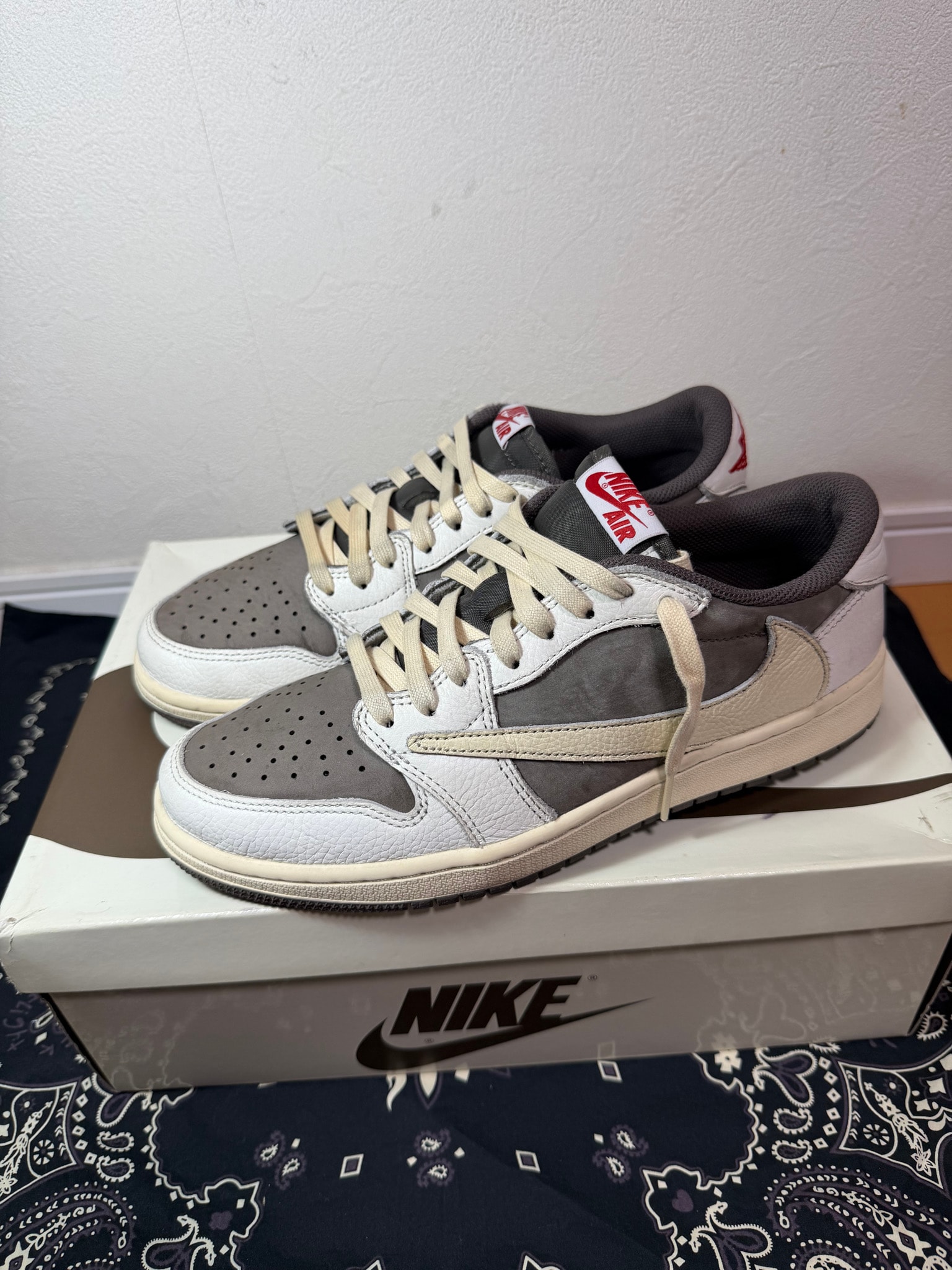 Travis Scott × Nike Air Jordan 1 Low OG SP "Reverse Mocha/Sail and Ridgerock"