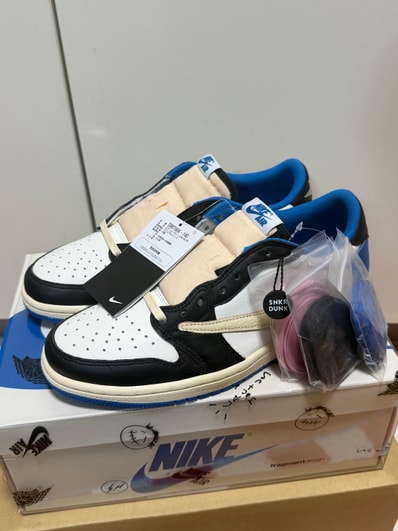 Travis Scott × fragment design × Nike Air Jordan 1 Low OG SP "Military Blue"