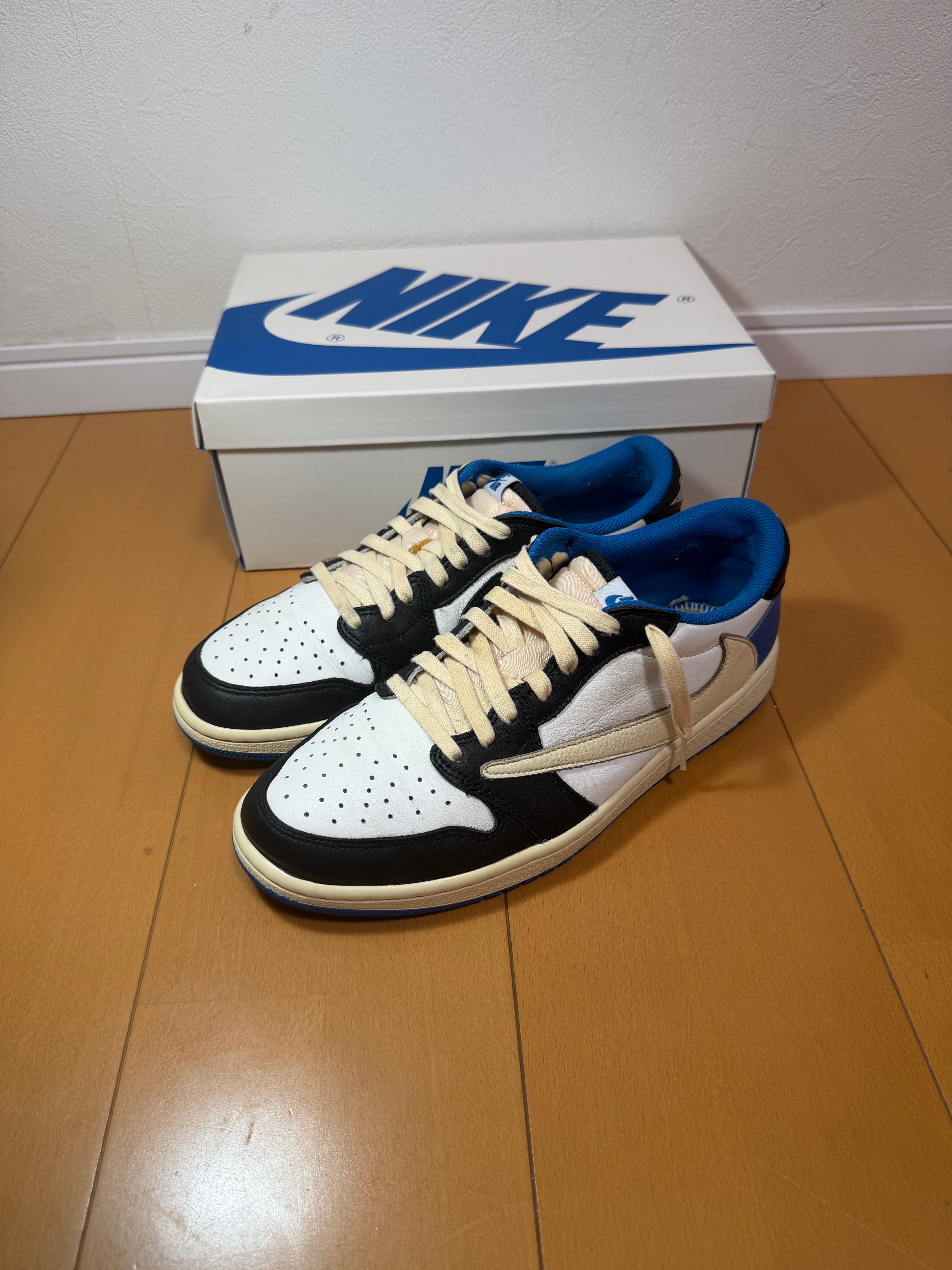 Travis Scott × fragment design × Nike Air Jordan 1 Low OG SP "Military Blue"