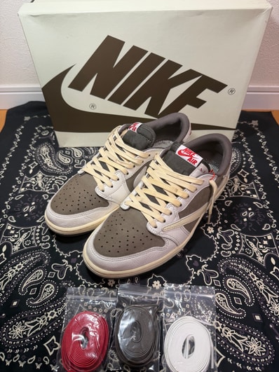 Travis Scott × Nike Air Jordan 1 Low OG SP "Reverse Mocha/Sail and Ridgerock"