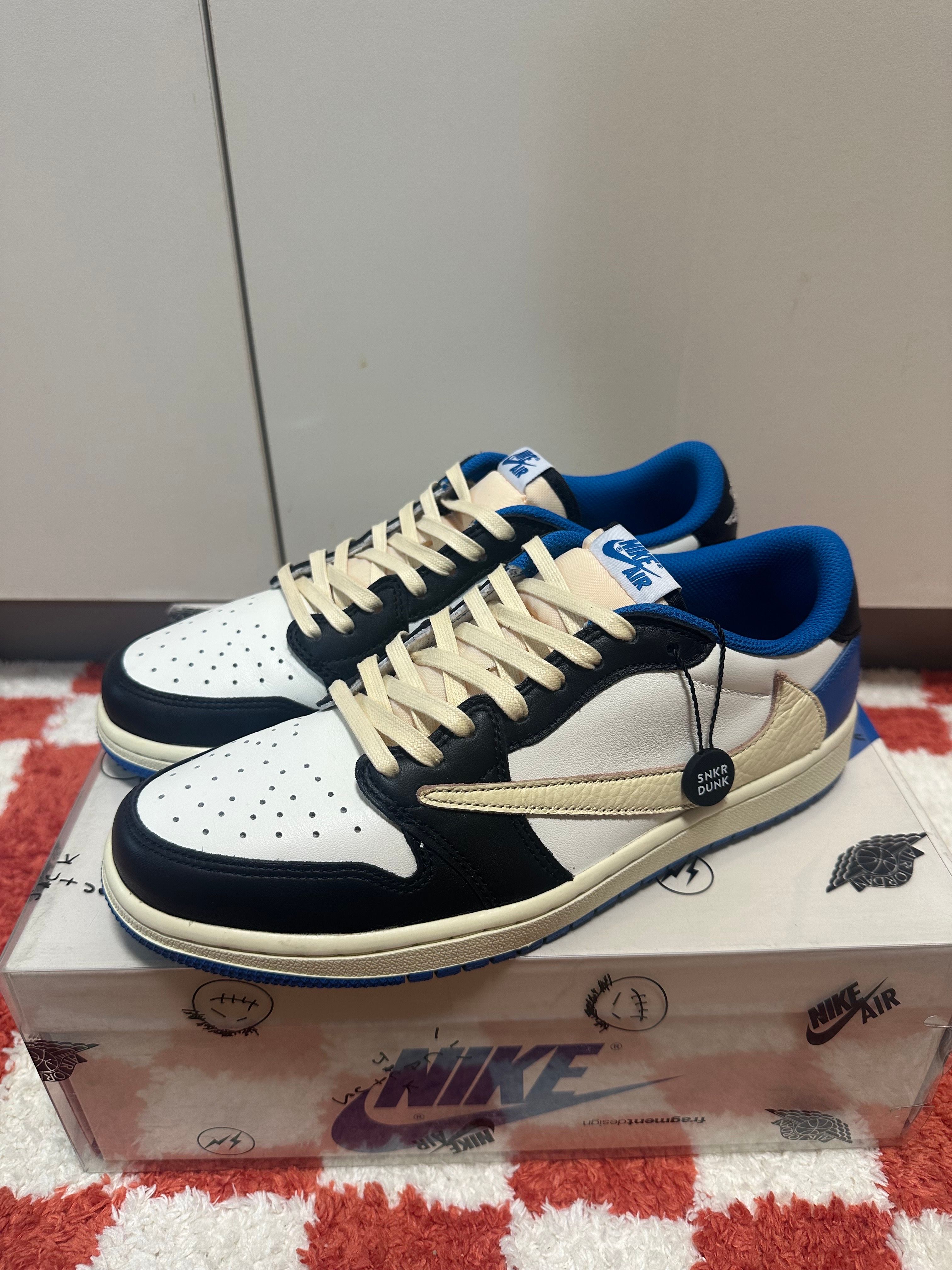 Travis Scott × fragment design × Nike Air Jordan 1 Low OG SP "Military Blue"