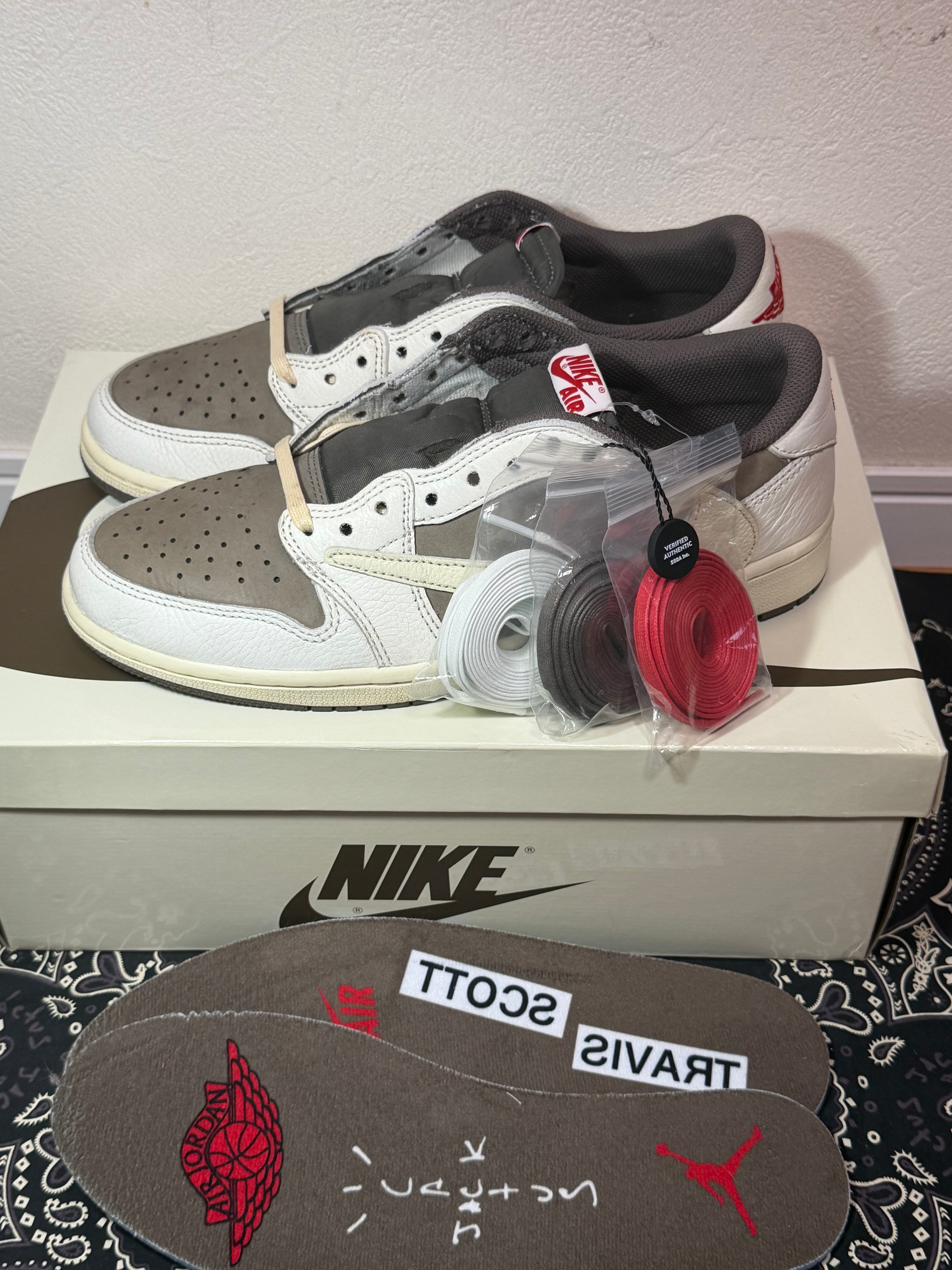 Travis Scott × Nike Air Jordan 1 Low OG SP "Reverse Mocha/Sail and Ridgerock"