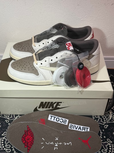 Travis Scott × Nike Air Jordan 1 Low OG SP "Reverse Mocha/Sail and Ridgerock"