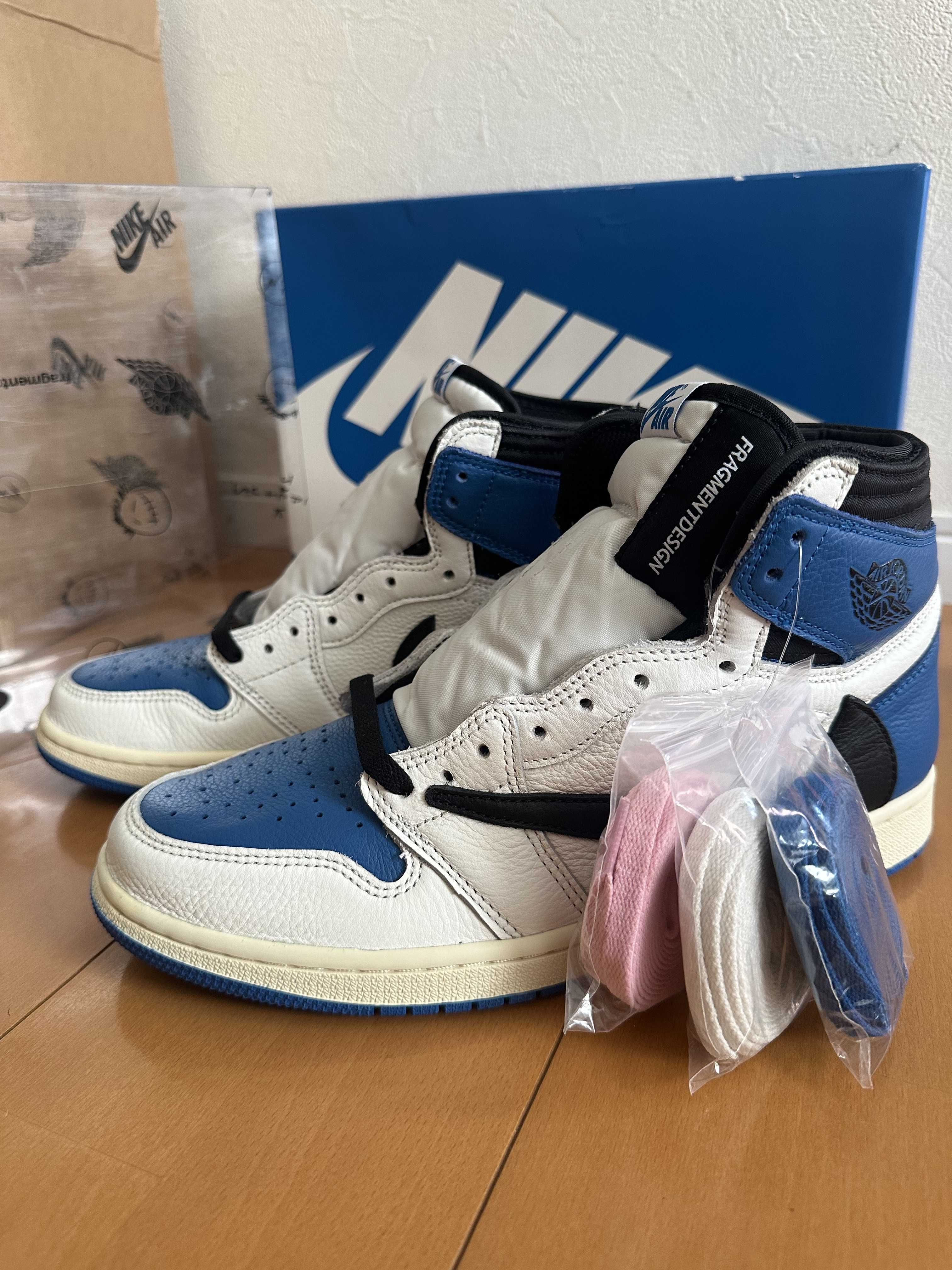Travis Scott × fragment design × Nike Air Jordan 1 Retro High OG SP "Military Blue"