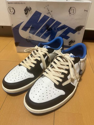 Travis Scott × fragment design × Nike Air Jordan 1 Low OG SP "Military Blue"
