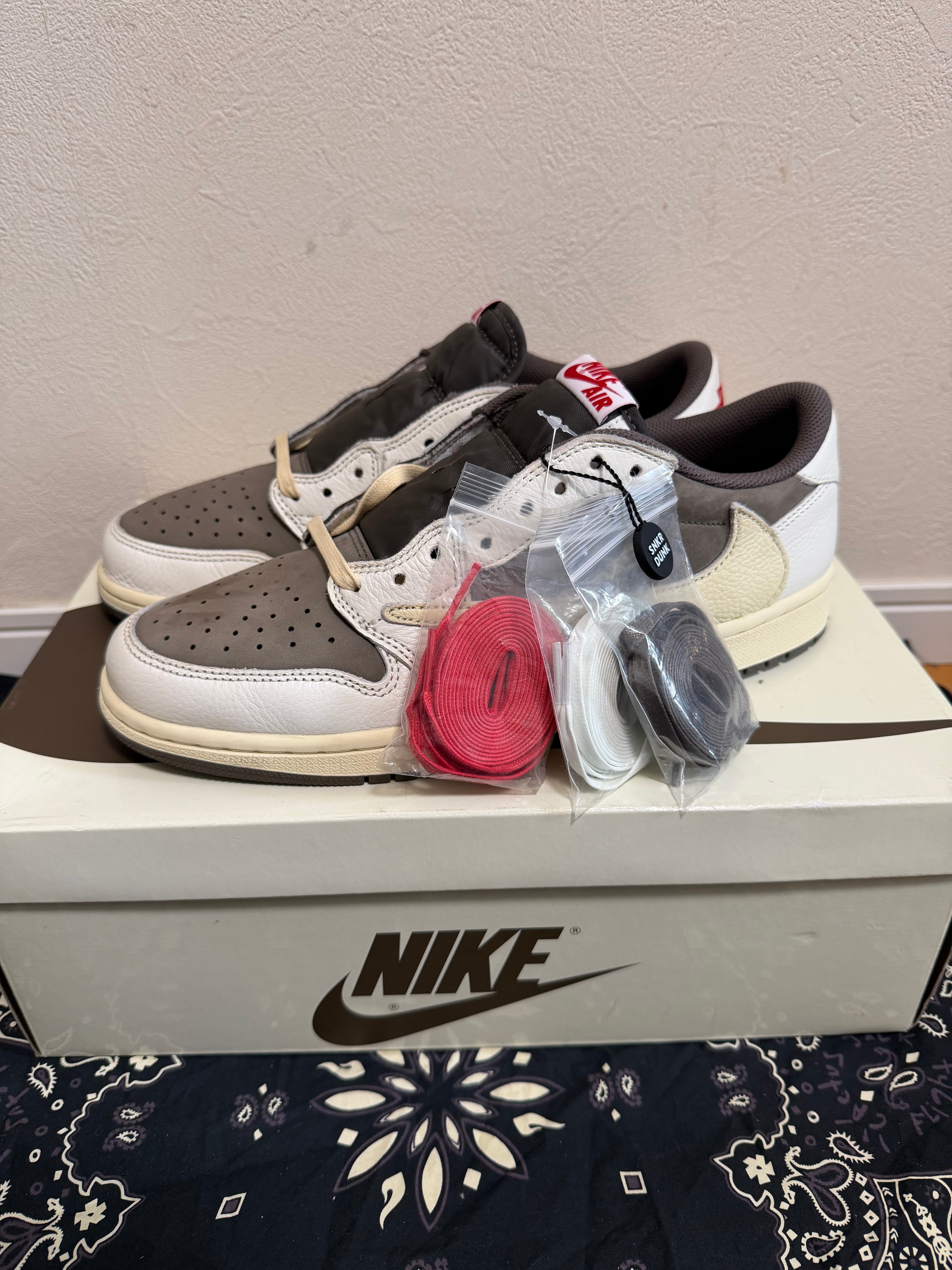 Travis Scott × Nike Air Jordan 1 Low OG SP "Reverse Mocha/Sail and Ridgerock"