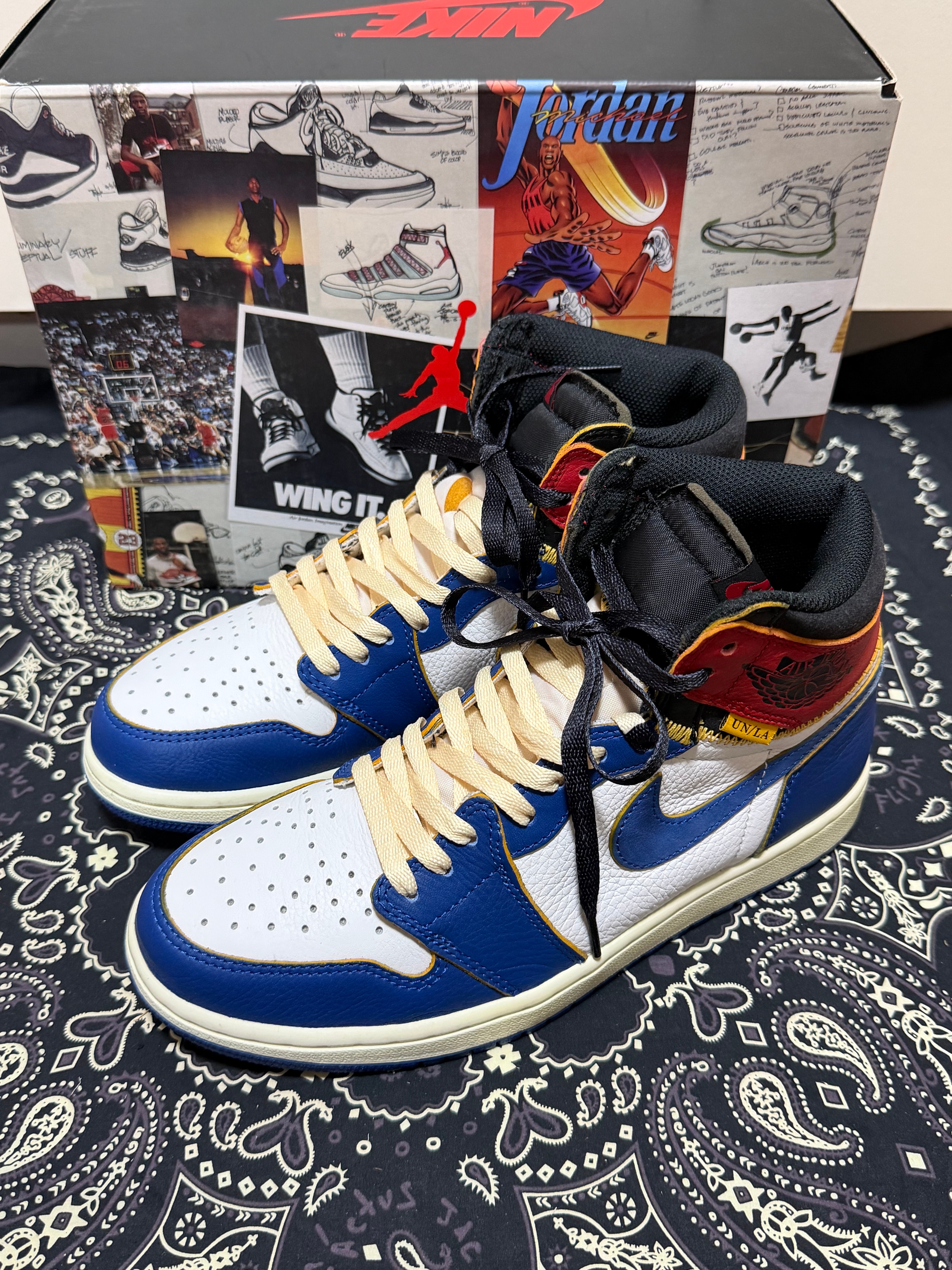 Union × Nike Air Jordan 1 Retro High OG NRG "Storm Blue/Varsity Red"