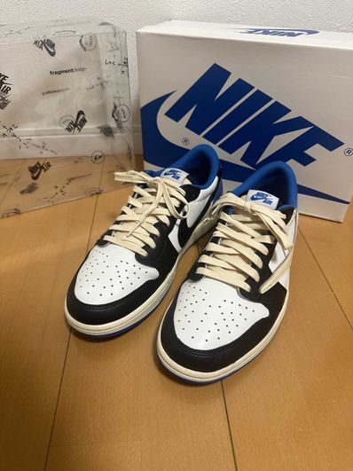 Travis Scott × fragment design × Nike Air Jordan 1 Low OG SP "Military Blue"
