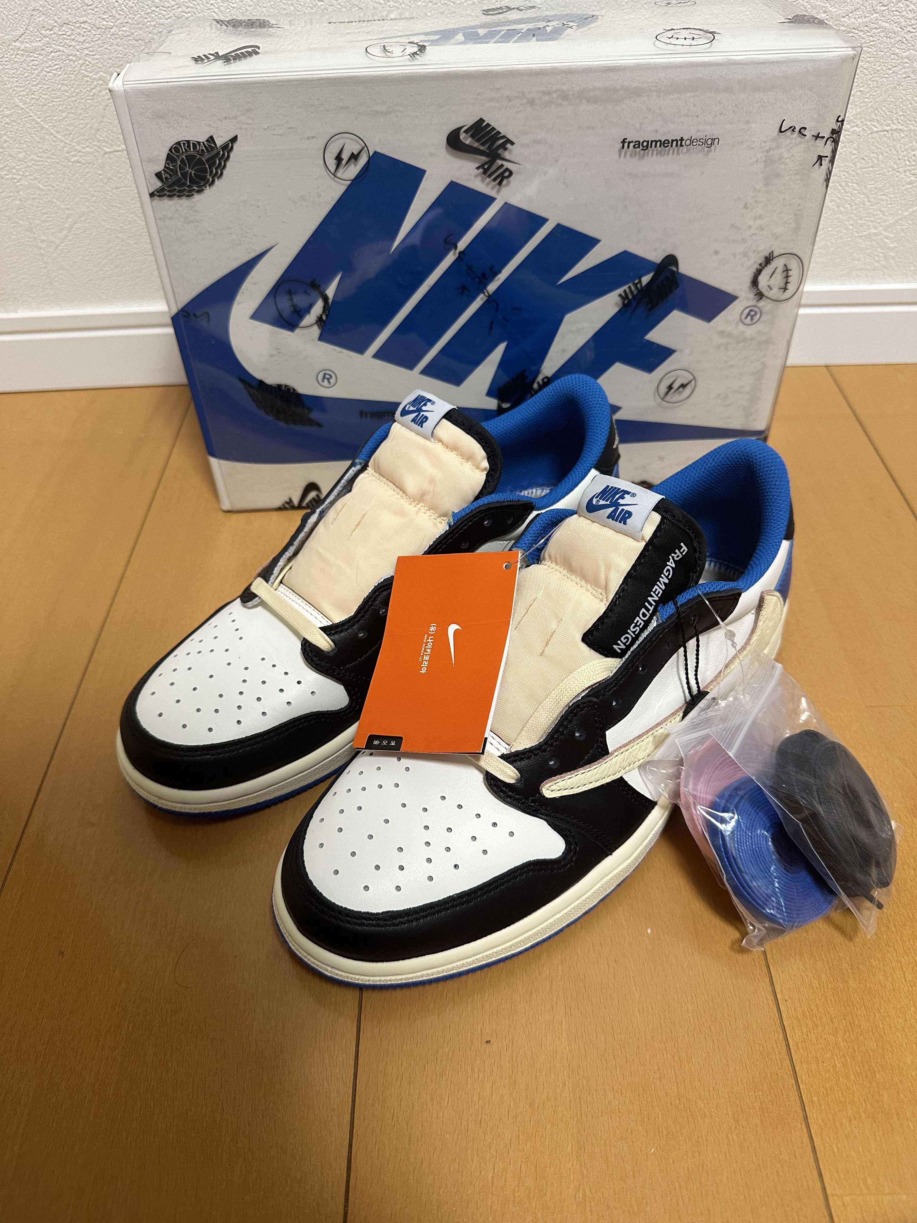 Travis Scott × fragment design × Nike Air Jordan 1 Low OG SP "Military Blue"