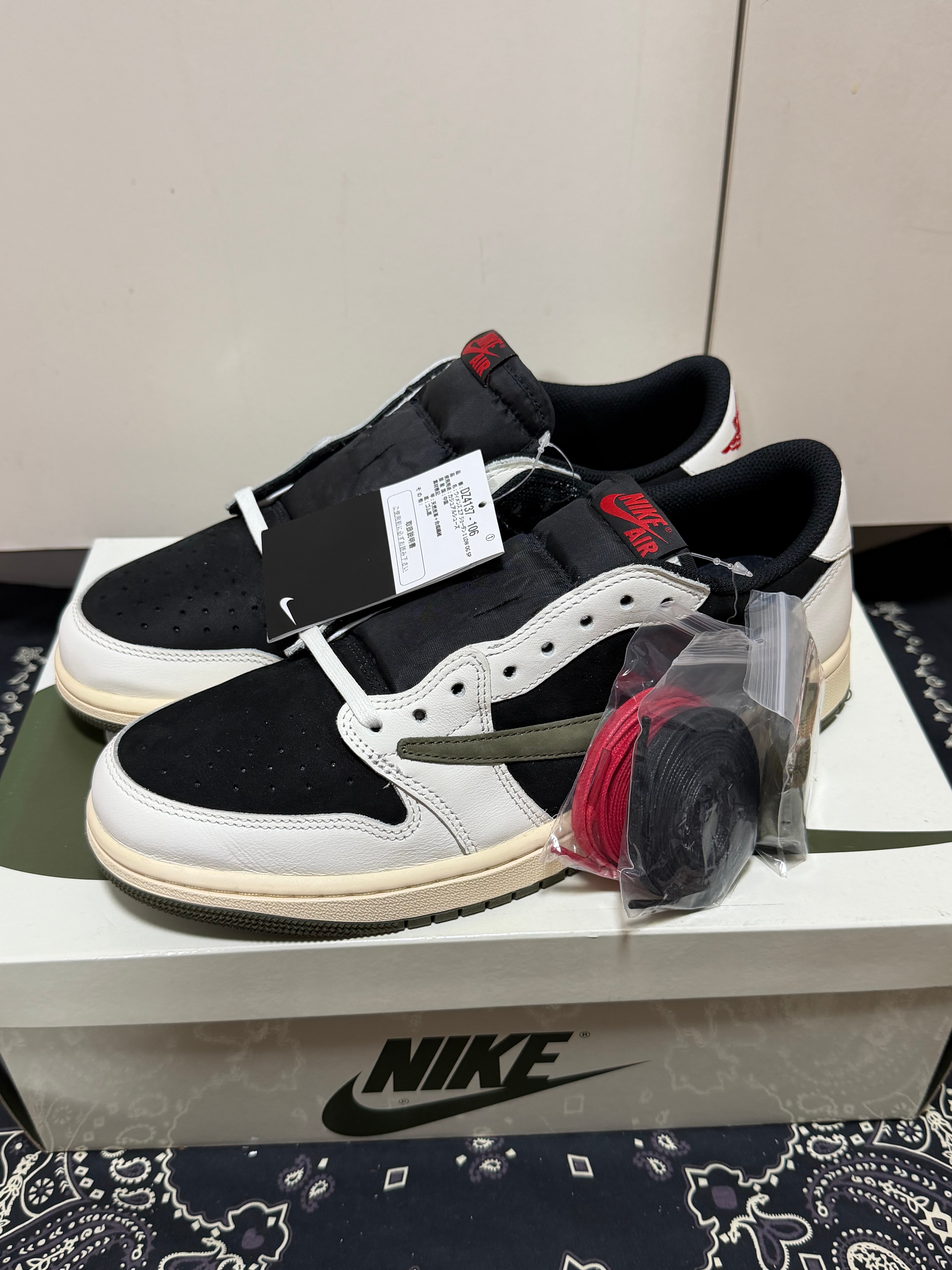 Travis Scott × Nike Women's Air Jordan 1 Low OG "Medium Olive"