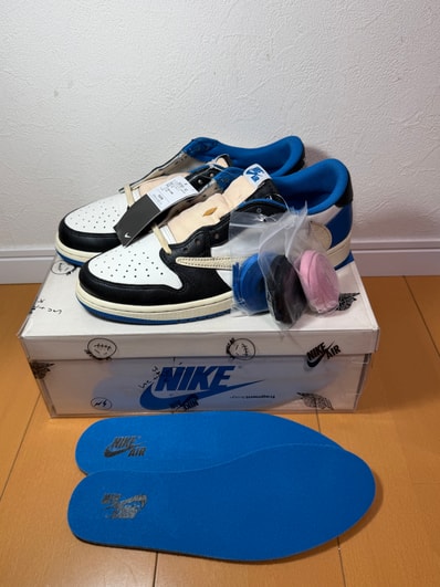 Travis Scott × fragment design × Nike Air Jordan 1 Low OG SP "Military Blue"