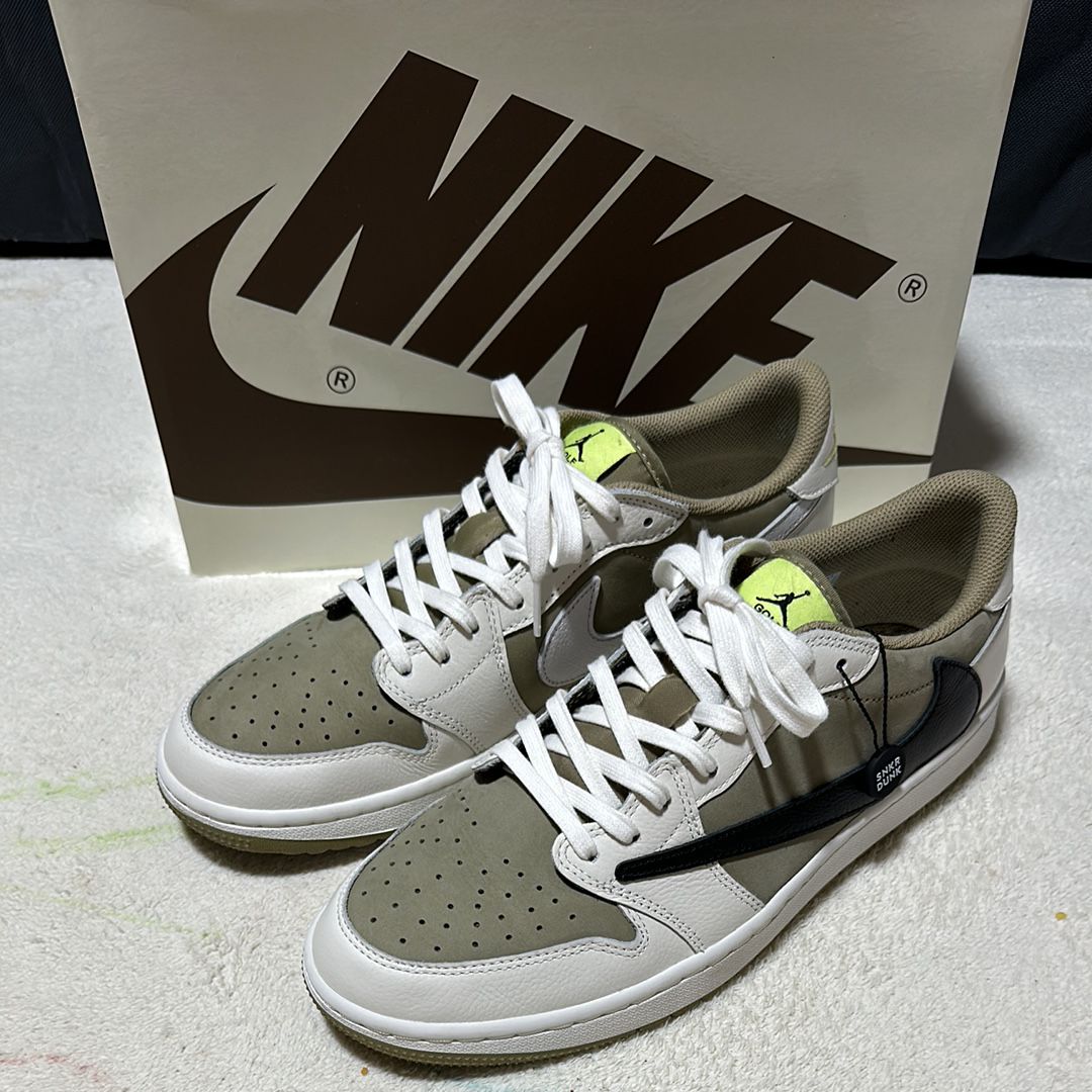 Travis Scott × Nike Air Jordan 1 Low Golf NRG "Neutral Olive"