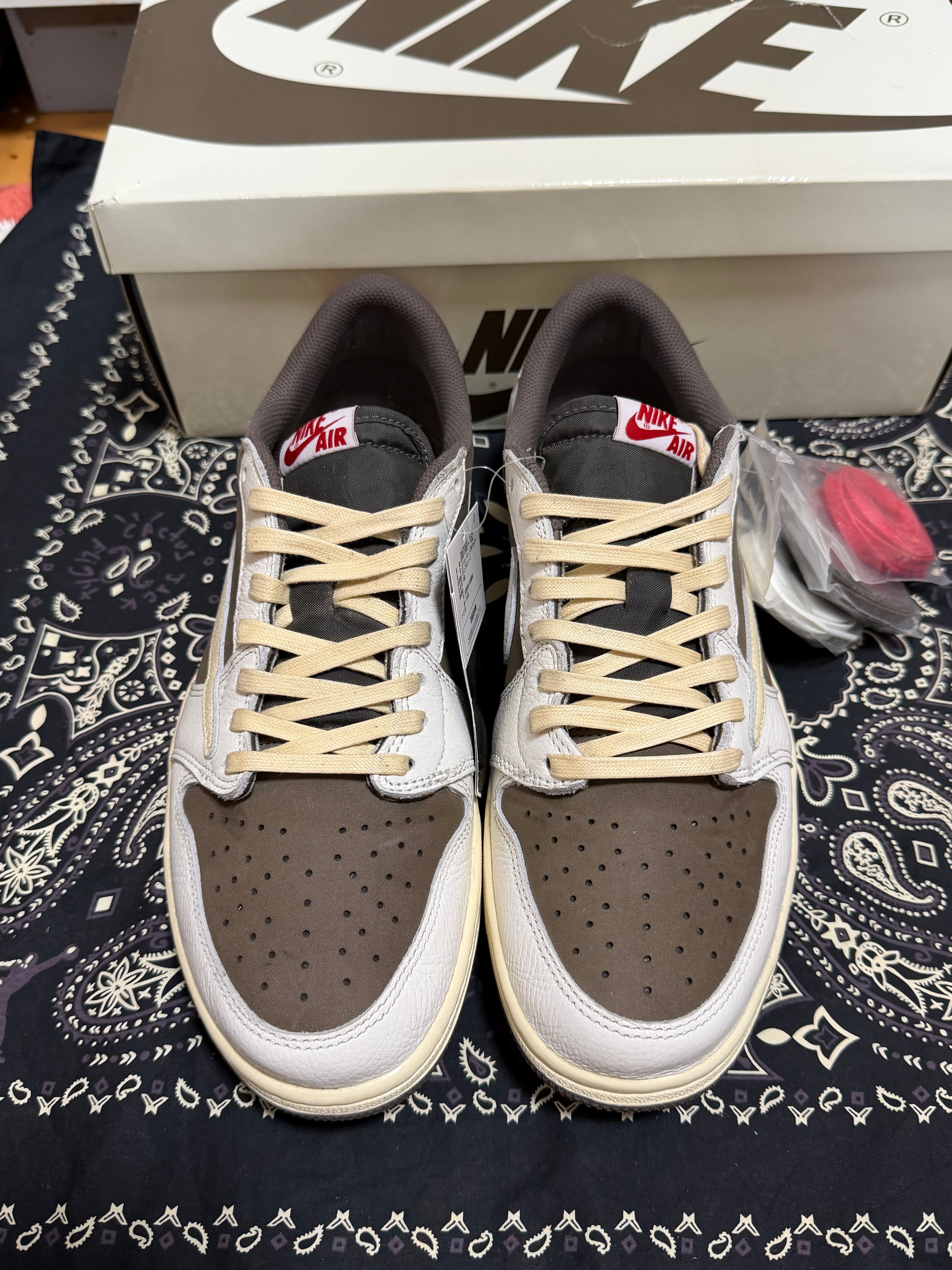 Travis Scott × Nike Air Jordan 1 Low OG SP "Reverse Mocha/Sail and Ridgerock"