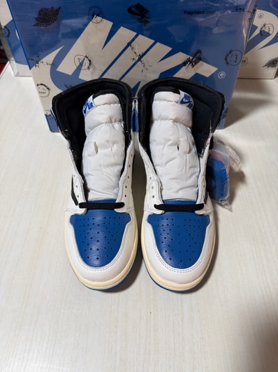 Travis Scott × fragment design × Nike Air Jordan 1 Retro High OG SP "Military Blue"