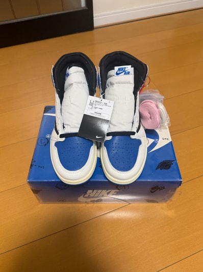 Travis Scott × fragment design × Nike Air Jordan 1 Retro High OG SP "Military Blue"