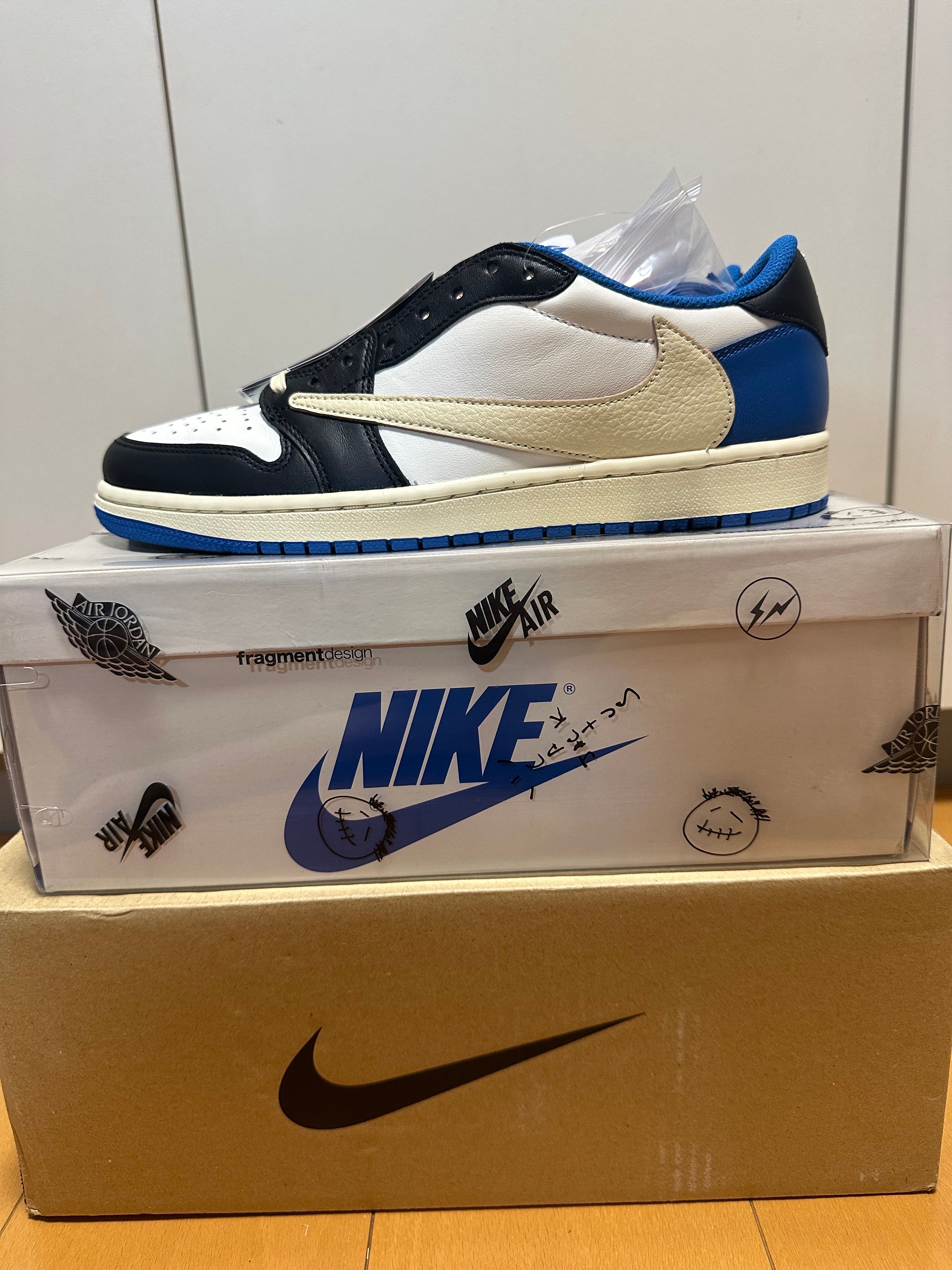 Travis Scott × fragment design × Nike Air Jordan 1 Low OG SP "Military Blue"