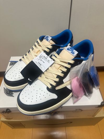 Travis Scott × fragment design × Nike Air Jordan 1 Low OG SP "Military Blue"