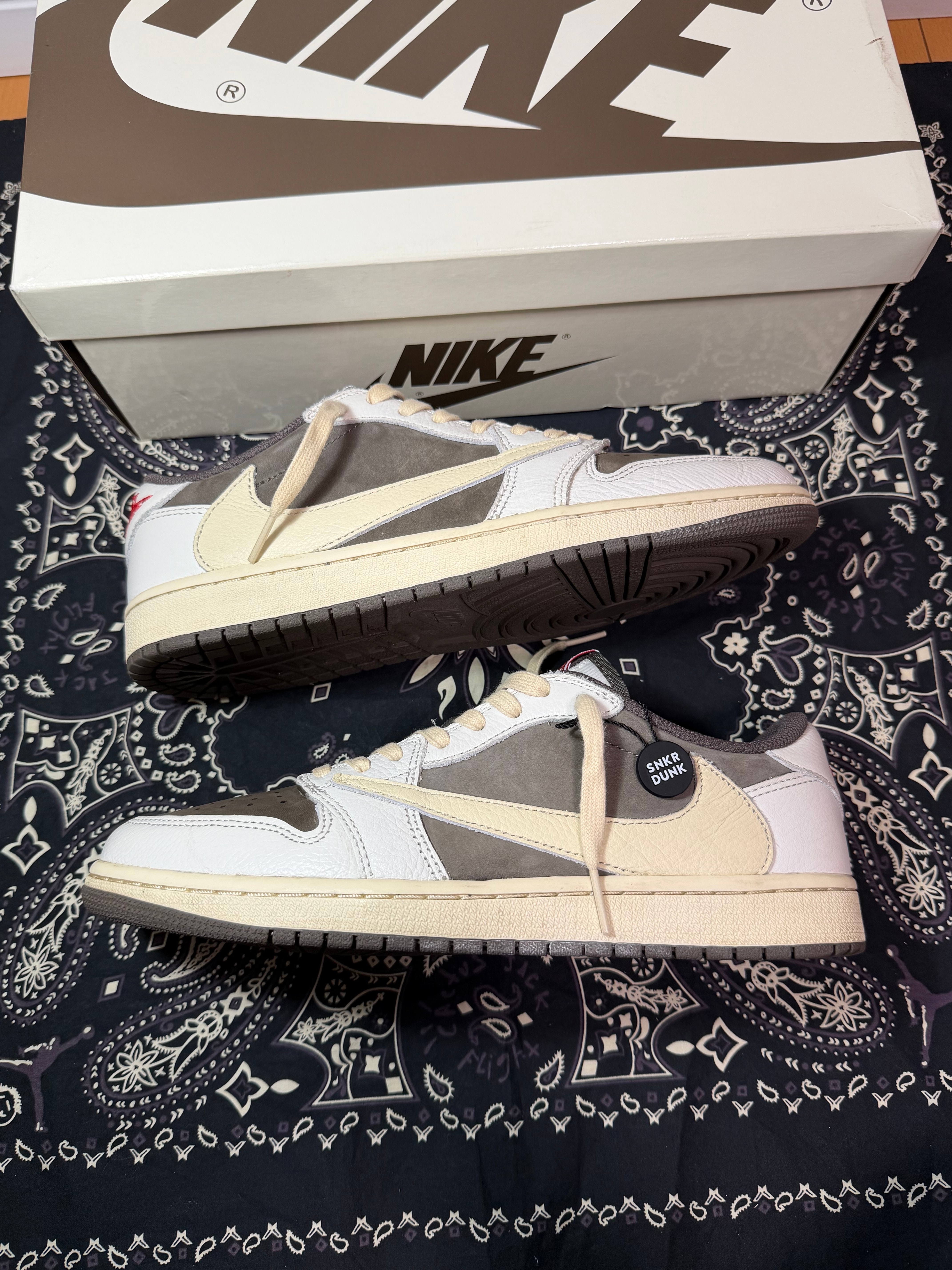 Travis Scott × Nike Air Jordan 1 Low OG SP "Reverse Mocha/Sail and Ridgerock"