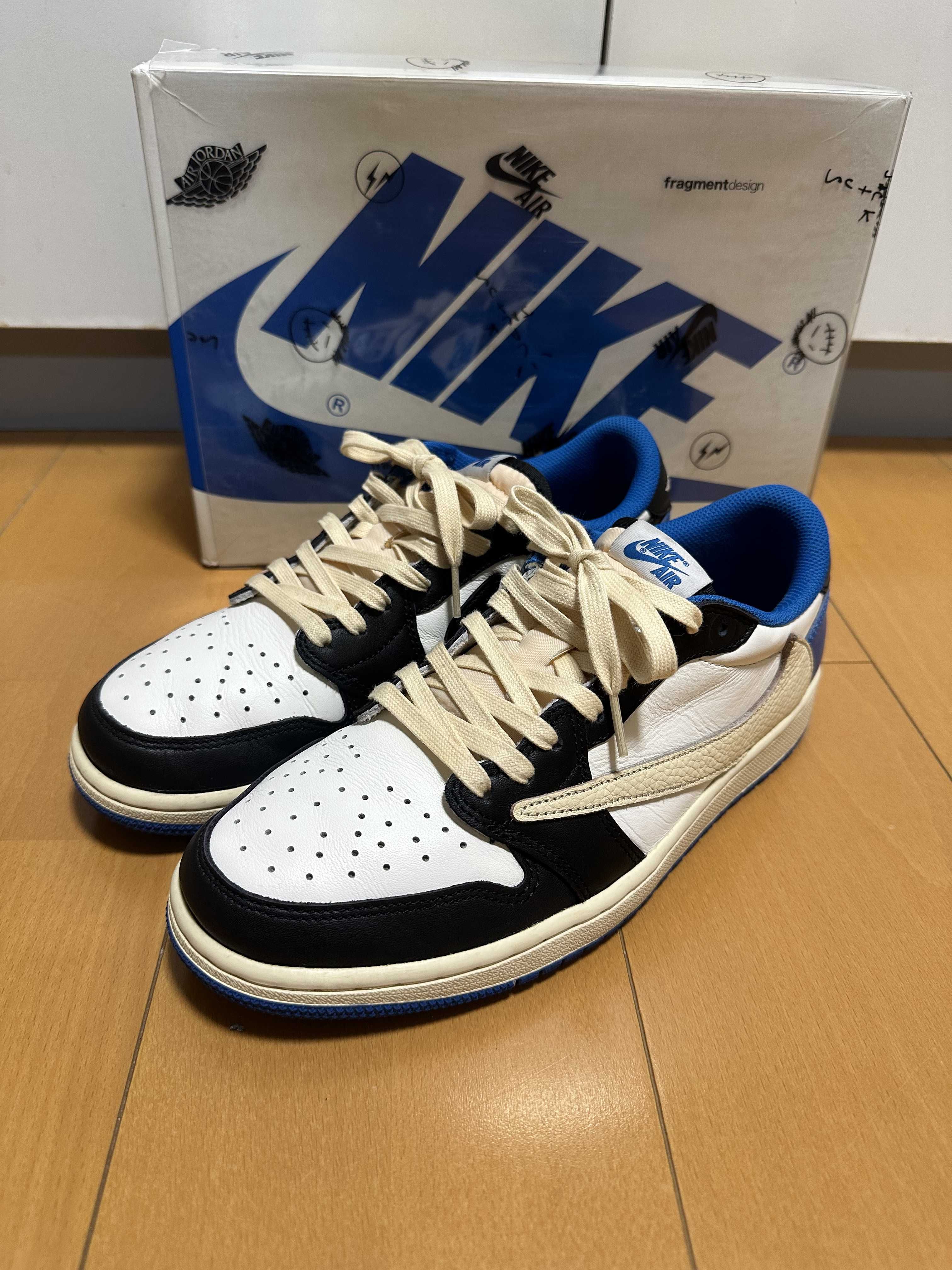 Travis Scott × fragment design × Nike Air Jordan 1 Low OG SP "Military Blue"