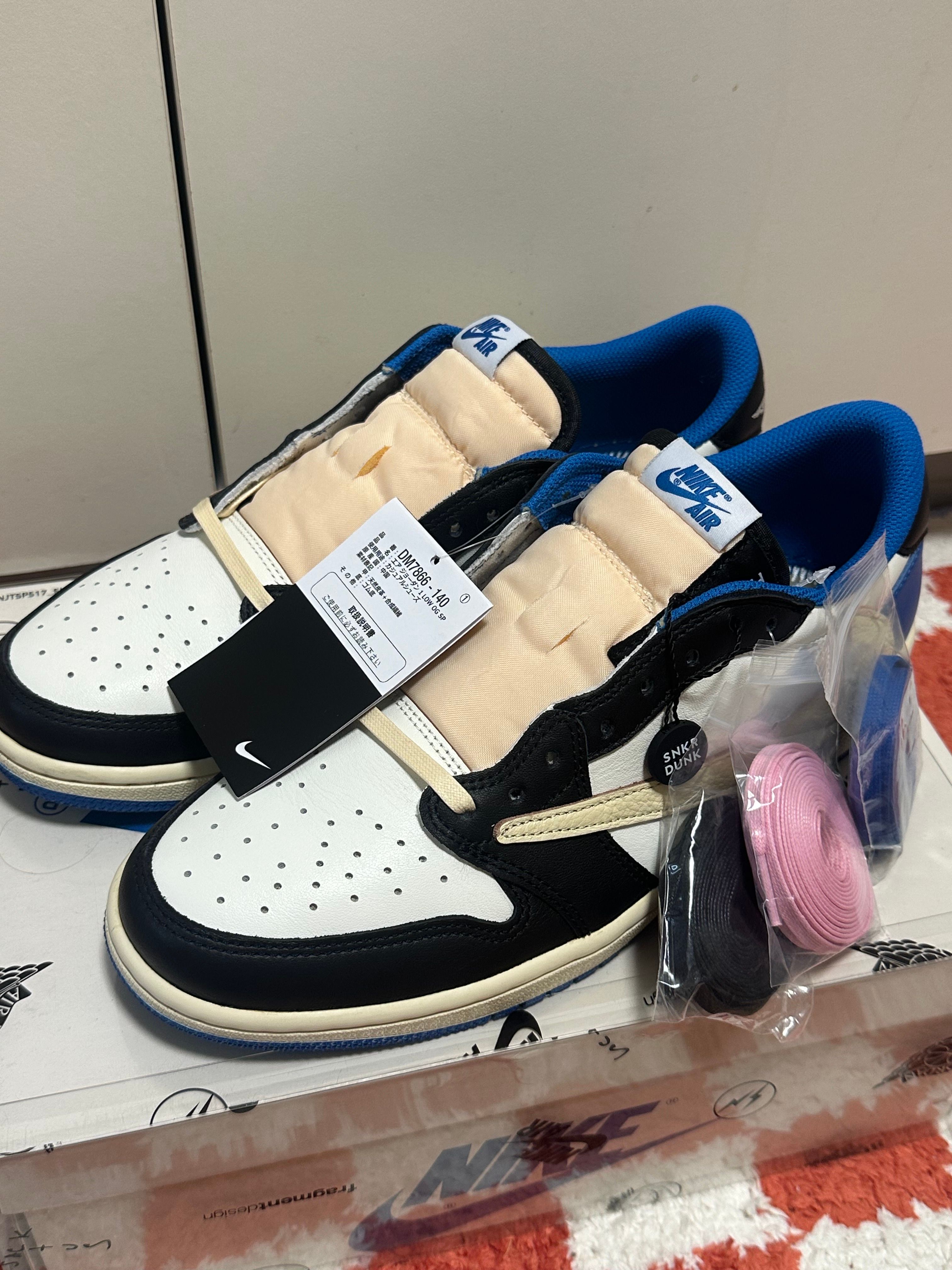 Travis Scott × fragment design × Nike Air Jordan 1 Low OG SP "Military Blue"