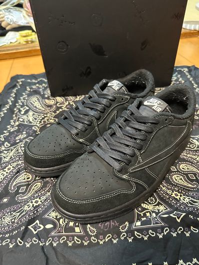 Travis Scott × Nike Air Jordan 1 Low OG SP "Black Phantom"