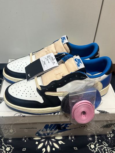 Travis Scott × fragment design × Nike Air Jordan 1 Low OG SP "Military Blue"