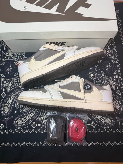 Travis Scott × Nike Air Jordan 1 Low OG SP "Reverse Mocha/Sail and Ridgerock"