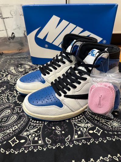 Travis Scott × fragment design × Nike Air Jordan 1 Retro High OG SP "Military Blue"